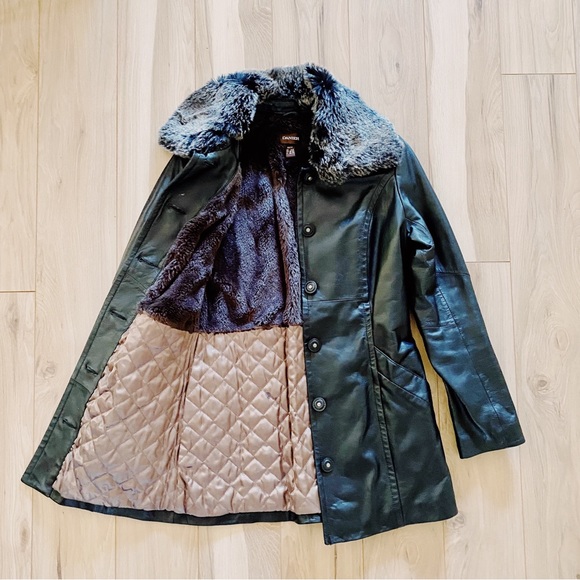 DANIER Winter Leather Jacket - Thinsulate Lining - Removable Fur - Picture 6 of 8